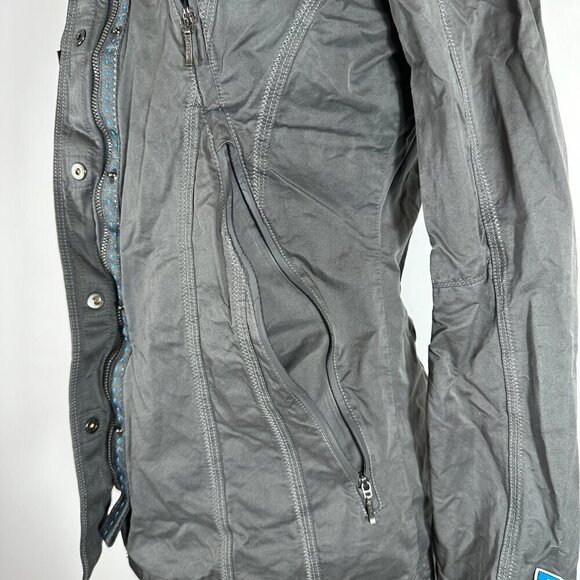Kuhl Women's Sz XS Projekt Jacket Full Zip Hooded Dynawax Water Resistant Gray - Picture 7 of 14